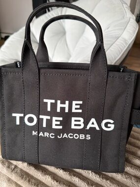 Marc Jacobs Black SMALL Canvas The Tote Bag